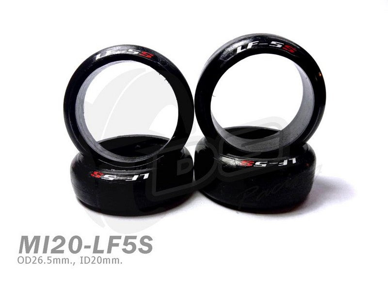 DS Racing MI20-LF5SNW - LF5S 8.5/11mm Drift Tire Set for 1:28 Mini-Z (4)