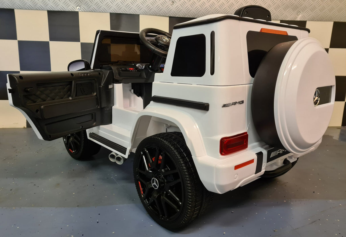 Mercedes G63 children's car 12V white with soft start 1 person