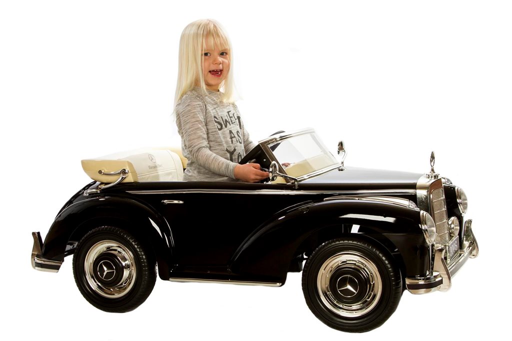 Mercedes 300S Elbil til Børn, Sort, 2x12V