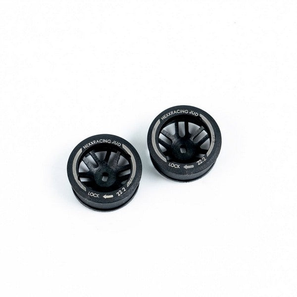 NexxRacing NXUSA-EVOAWD-F-2 - JUD Carbon-fiber AWD Flanged FRONT Wheels (2pcs) for Mini-Z - F8.5 OFFSET -2