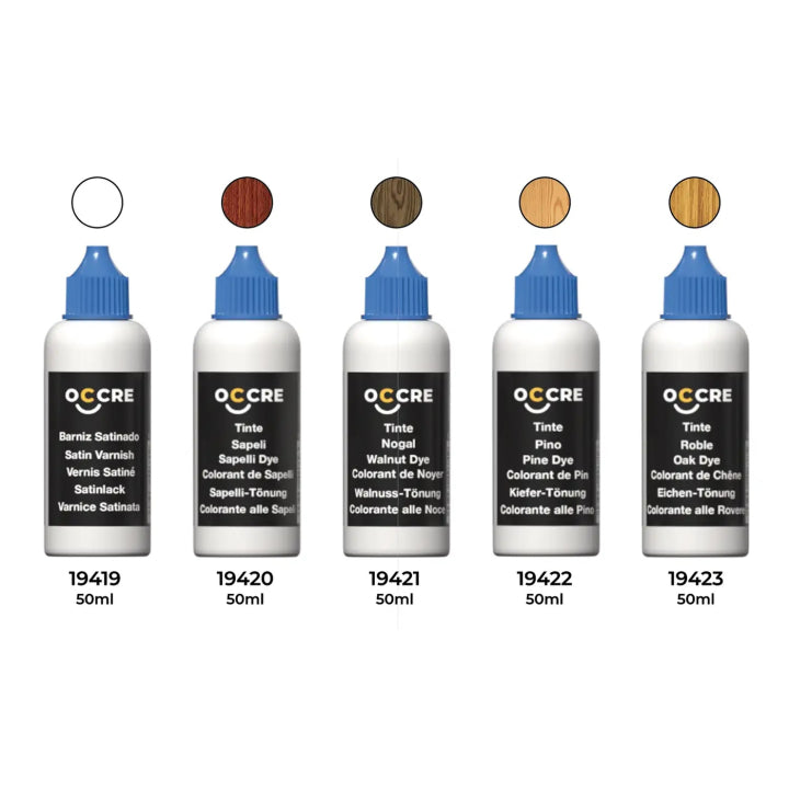 OcCre Paint Set 5 Bottles Stains and Varnish