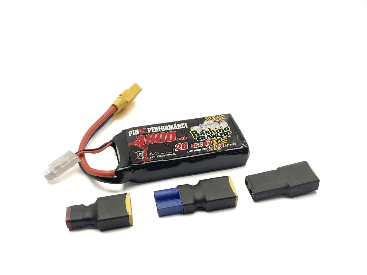 PINK PERFORMANCE PP3-2S4000SHV-M - Pink Bashing Crawler LiPo 2S 7.6V-4000-55C Multi 96x42x21mm Shorty