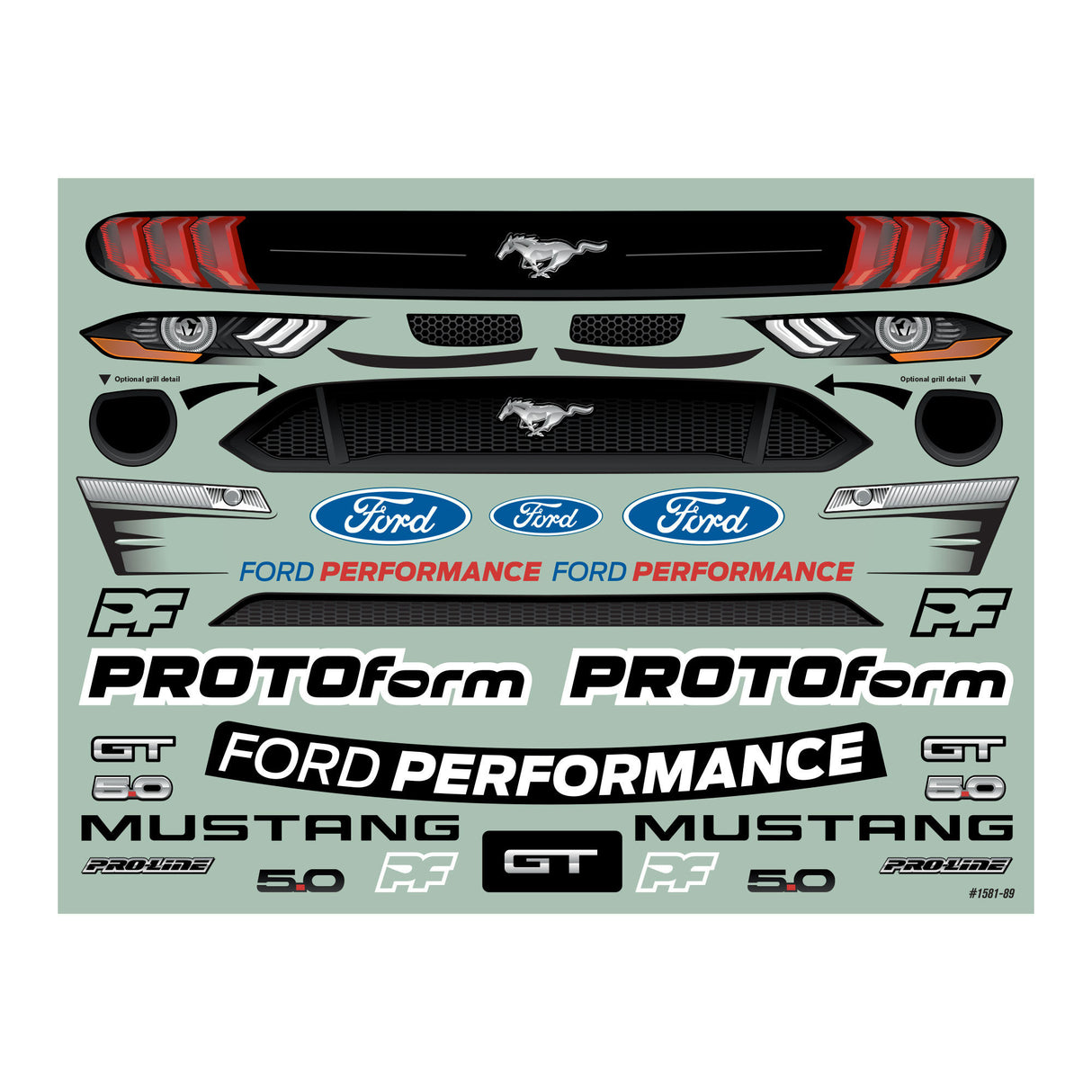 1/7 2021 Ford Mustang GT Clear Body: ARRMA Felony