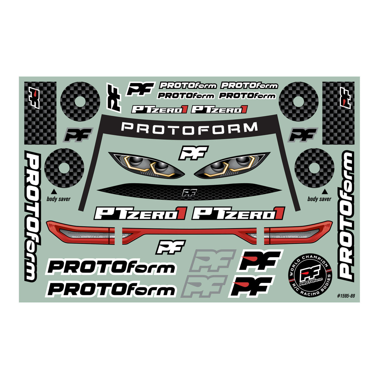 PTzero1 Light Weight (0.65mm) Clear Body for 190mm TC