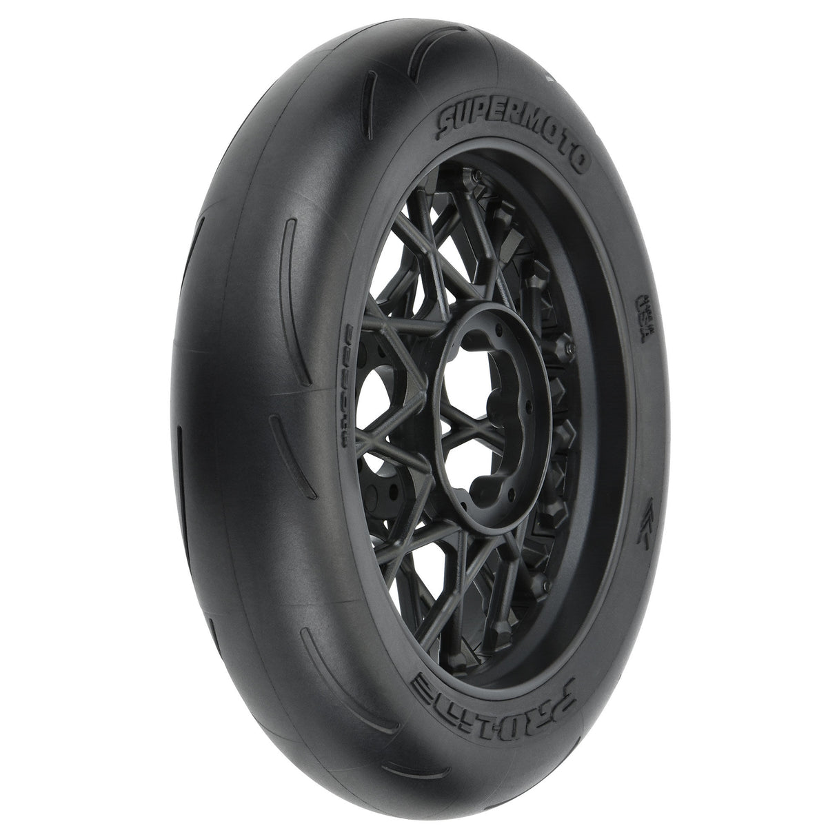 1/4 Supermoto Tire Front MTD Black Wheel: PM-MX/SM