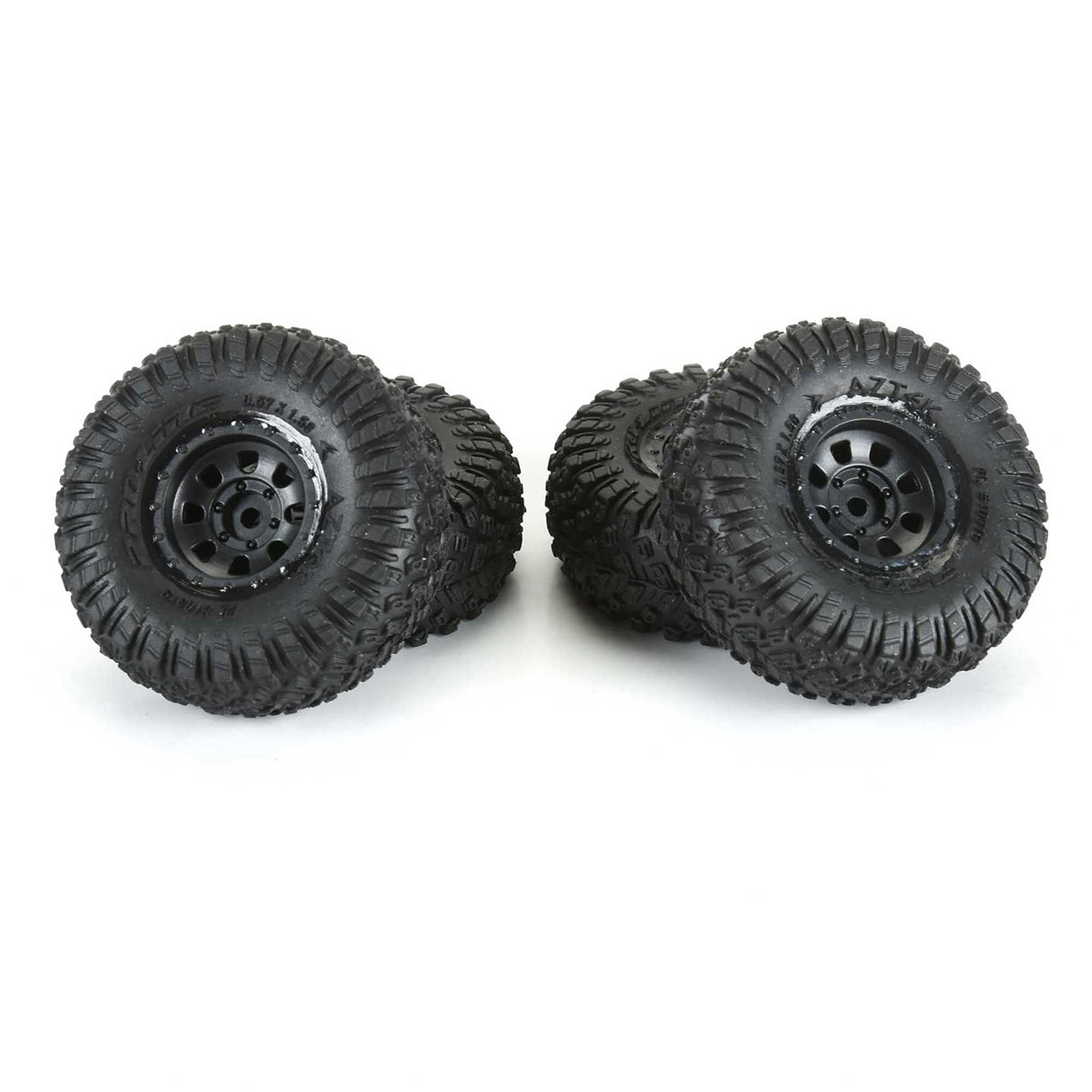 1/30 Aztek Front/Rear Mounted Black Clobber (4): Axial SCX30