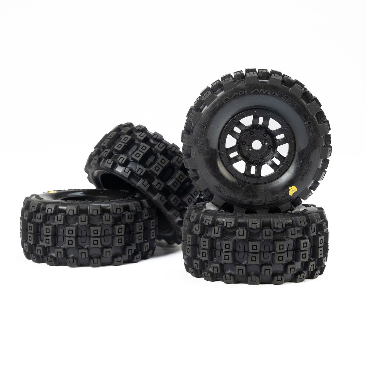 Badlands MX F/R MTD 12mm Black Split Six (4) for ARRMA MOJAVE GROM