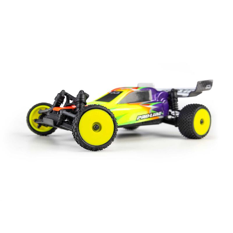 Pro-Line Racing 1/24 Wedge Front and Prism Rear Carpet Tires Mounted 7mm Yellow (4): Losi Micro-B