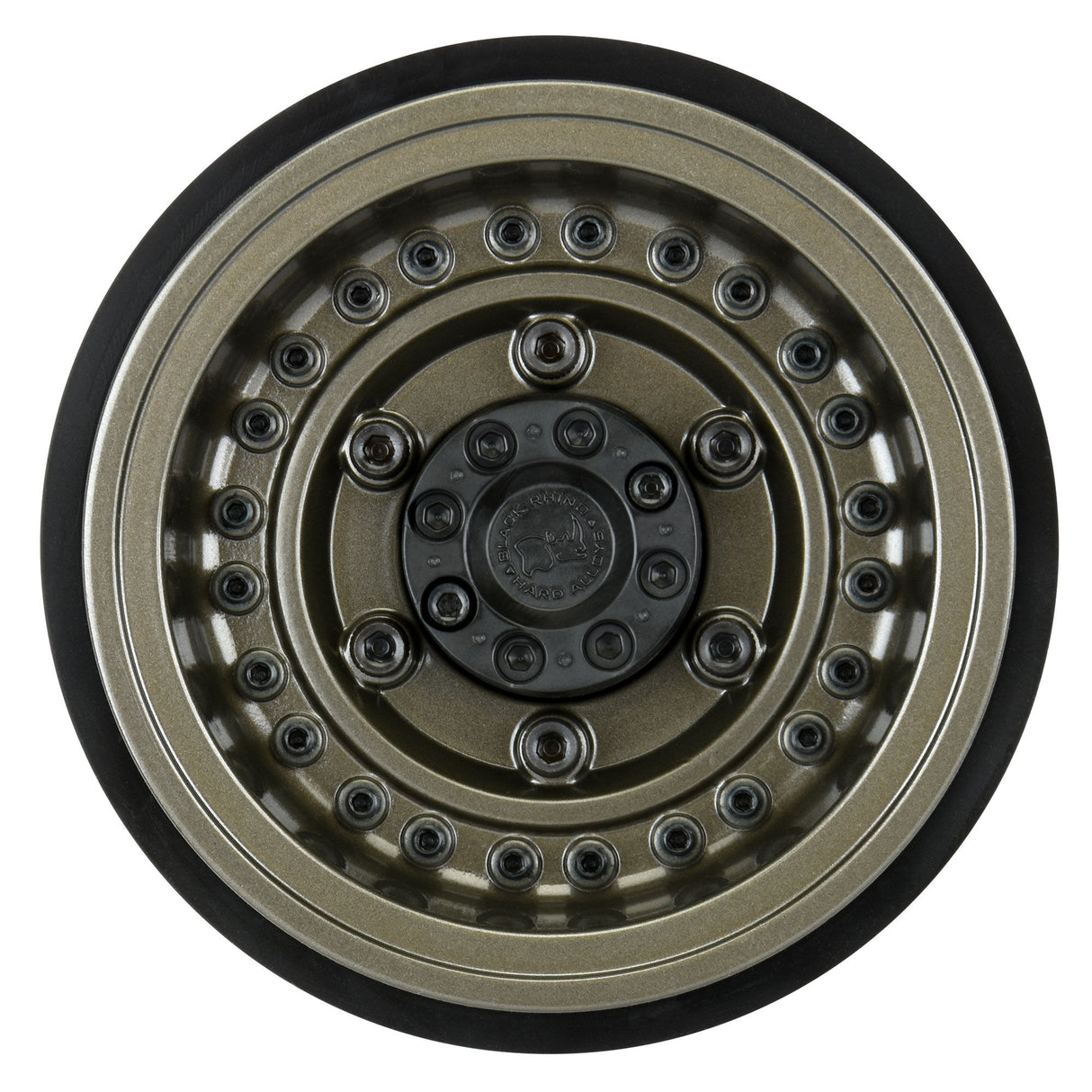 Black Rhino Armory Gunmetal 2.9" Aluminum Dual Offset (+5/+10) Wheels for Axial SCX6
