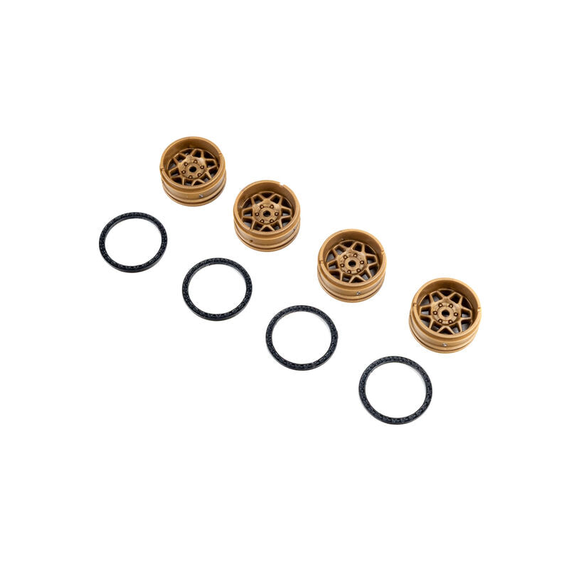 Pro-Line Racing 1/30 KMC Torx Wheels with Glue-On Bead Rings (4): Axial SCX30