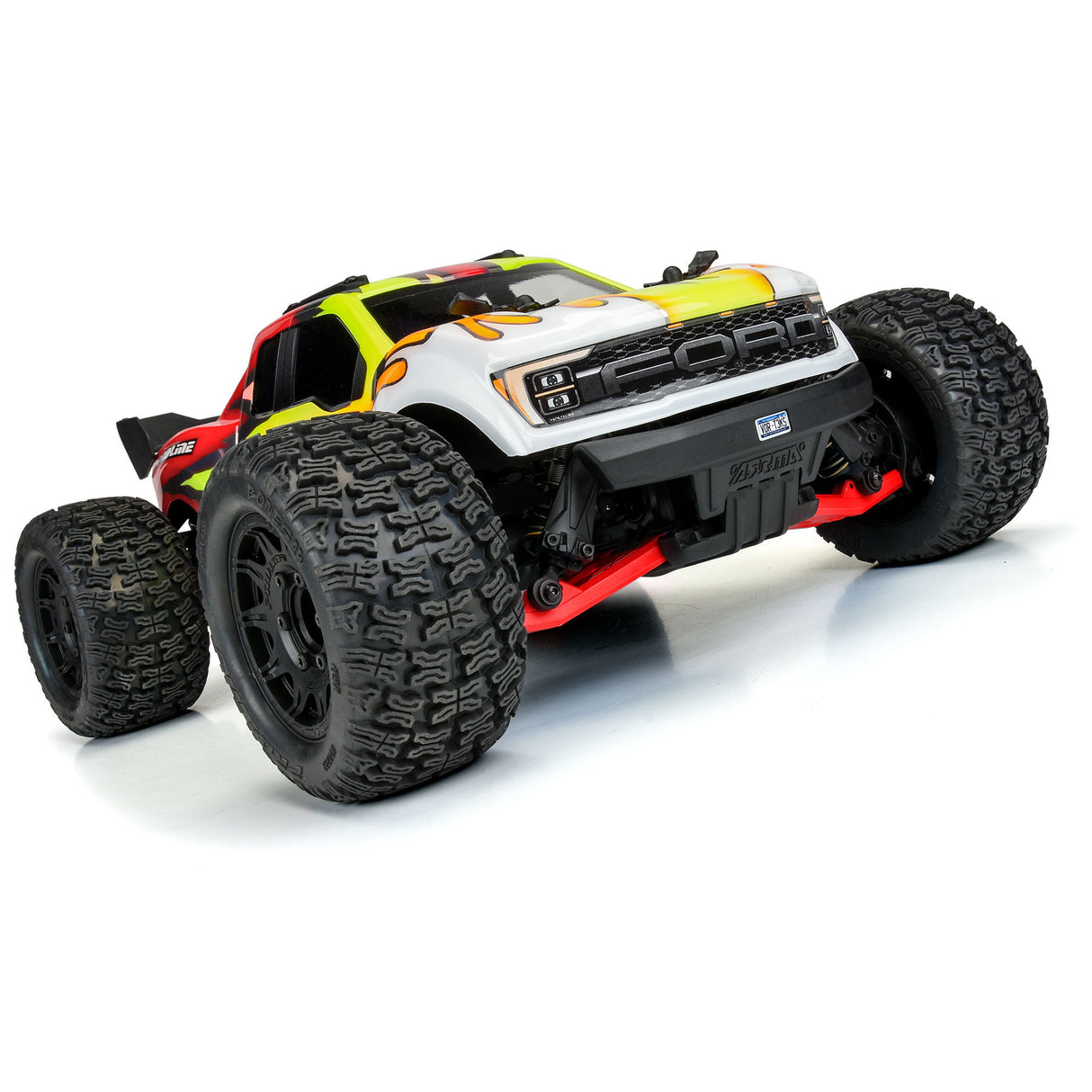 Bash Armor Front Suspension Arms (Red) for ARRMA 3S Vehicles