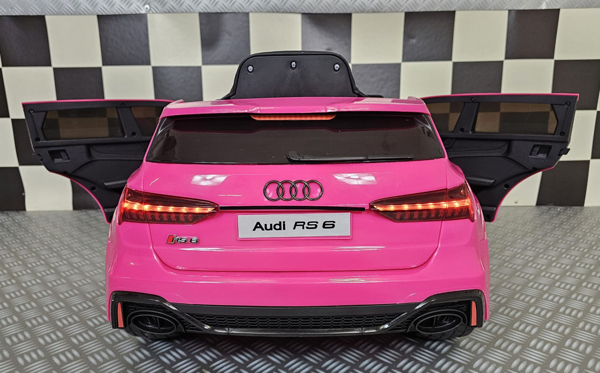 Battery children's car Audi RS6 12 volt pink