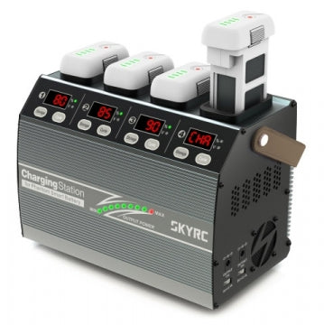 SkyRC SK-100118-01 - Charger Station 4P3 with cables (DJI Phantom)