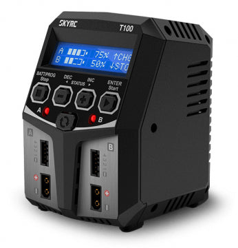 SkyRC 100162-02 - SkyRC T100 Charger 240VAC 0.1-5A 2x50W