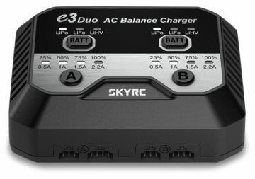 SkyRC SK-100164-01 - SkyRC e3 Duo Charger 2-3s LiPo/LiFe/LiHV 240VAC