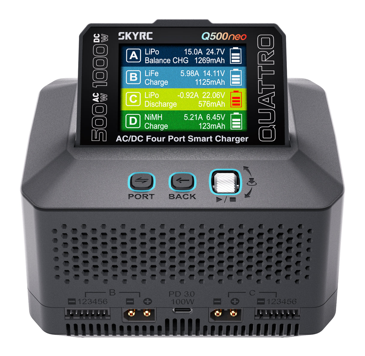Q500neo Quattro Charger 1-6S 1000W AC&DC