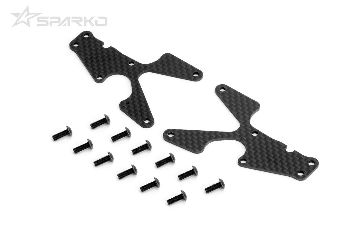 SPARKO SPKF83006-20OP - Sparko F8 Carbon Front Lower Arm Inserts 2.0mm - 2pcs