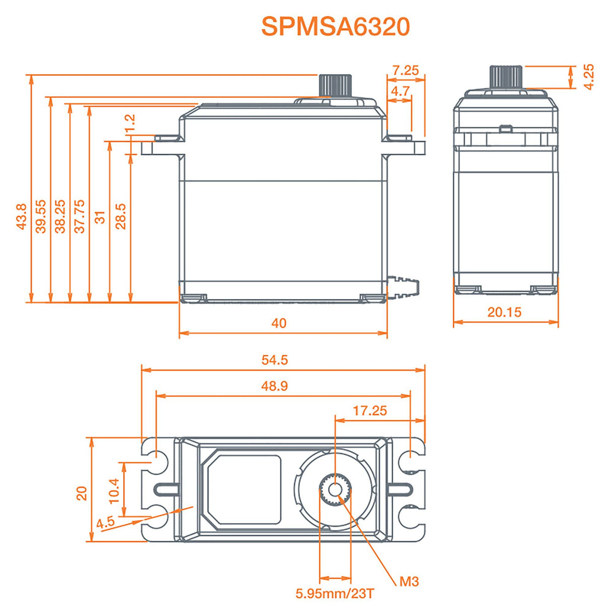 A6320 High Torque High Speed Metal BL HV Servo