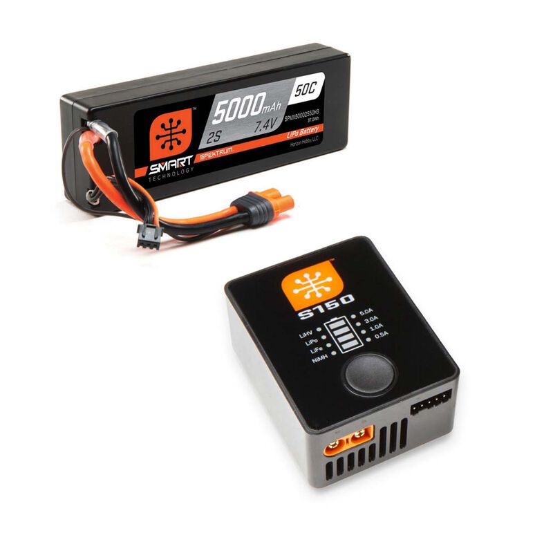 Spektrum Smart Powerstage Bundle med 2S 5000mAh LiPo + S150 Lader