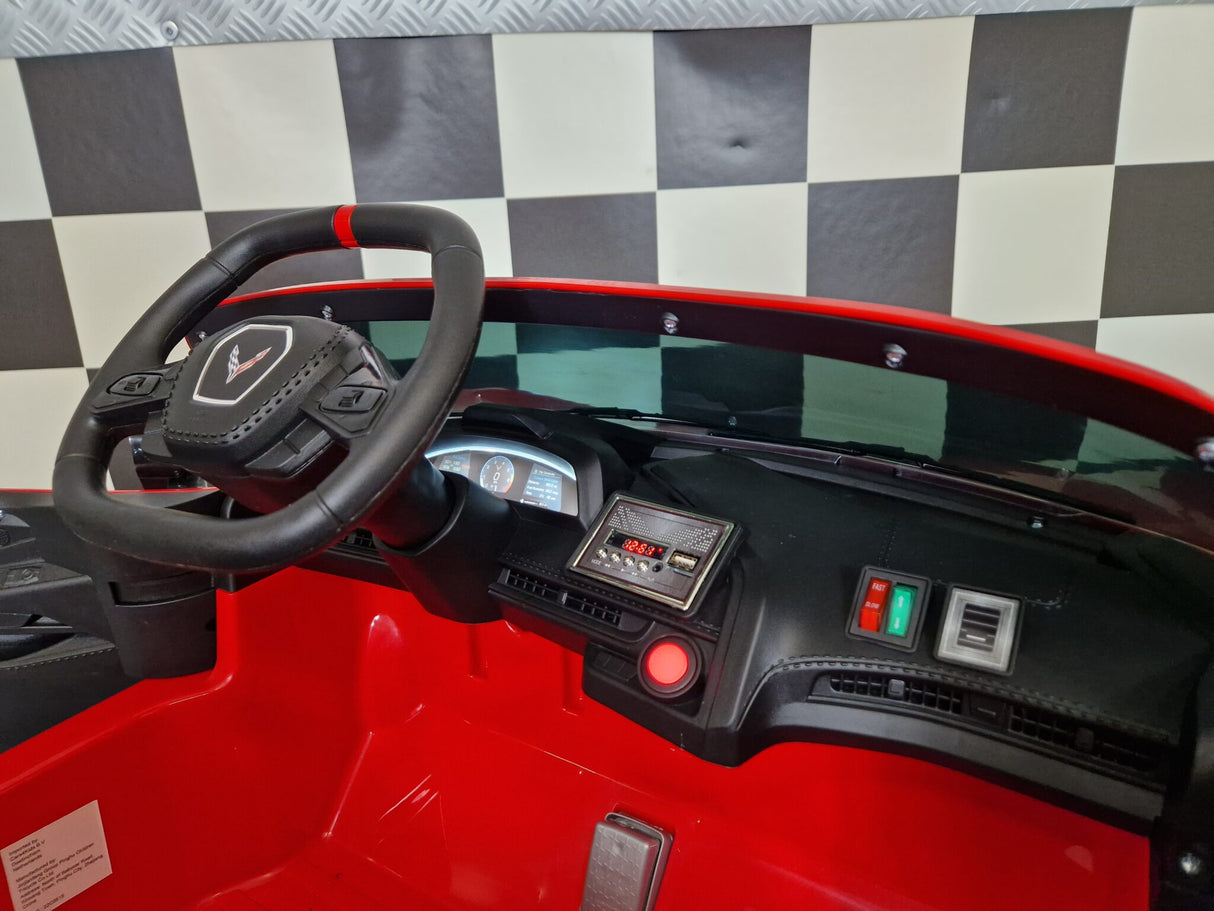 Corvette C8 electric children's car 12 volts 2 persons