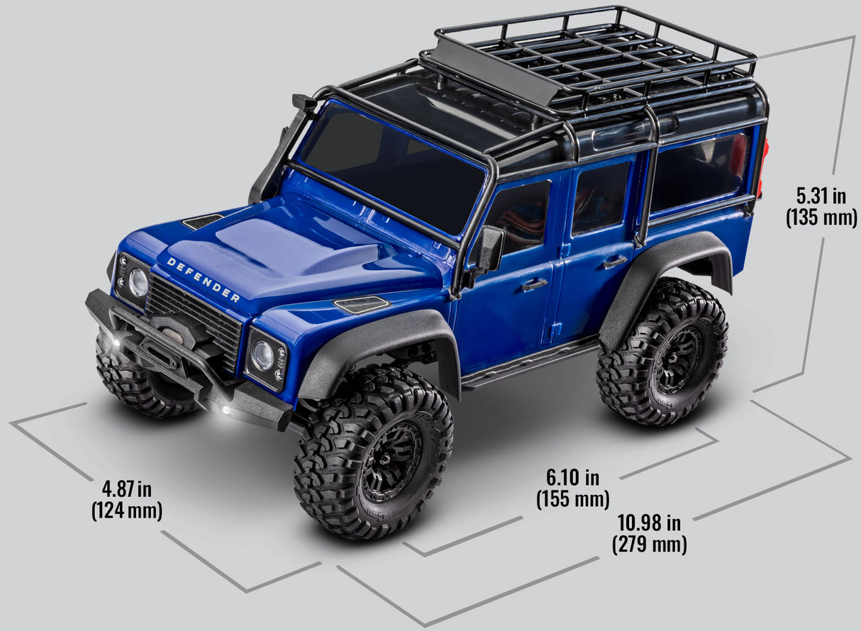 Traxxas 97054-1 TRX-4M 1/18 Land Rover Defender Crawler RTR - 2S LiPo/USB Charger