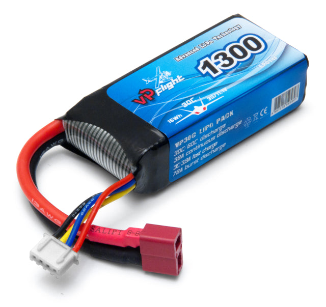 Li-Po Battery 3S 11,1V 1300mAh 30C T-Connector
