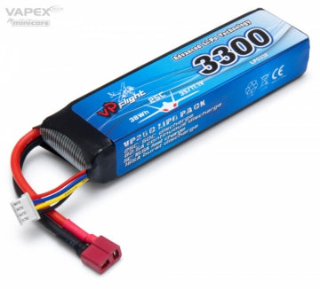 Vapex LP033FD - Li-Po Battery 3S 11,1V 3300mAh 25C T-Connector