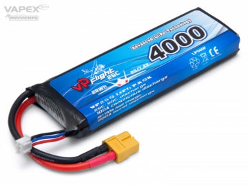 Vapex LP040FXT - Li-Po Battery 2S 7,4V 4000mAh 25C XT60-connector