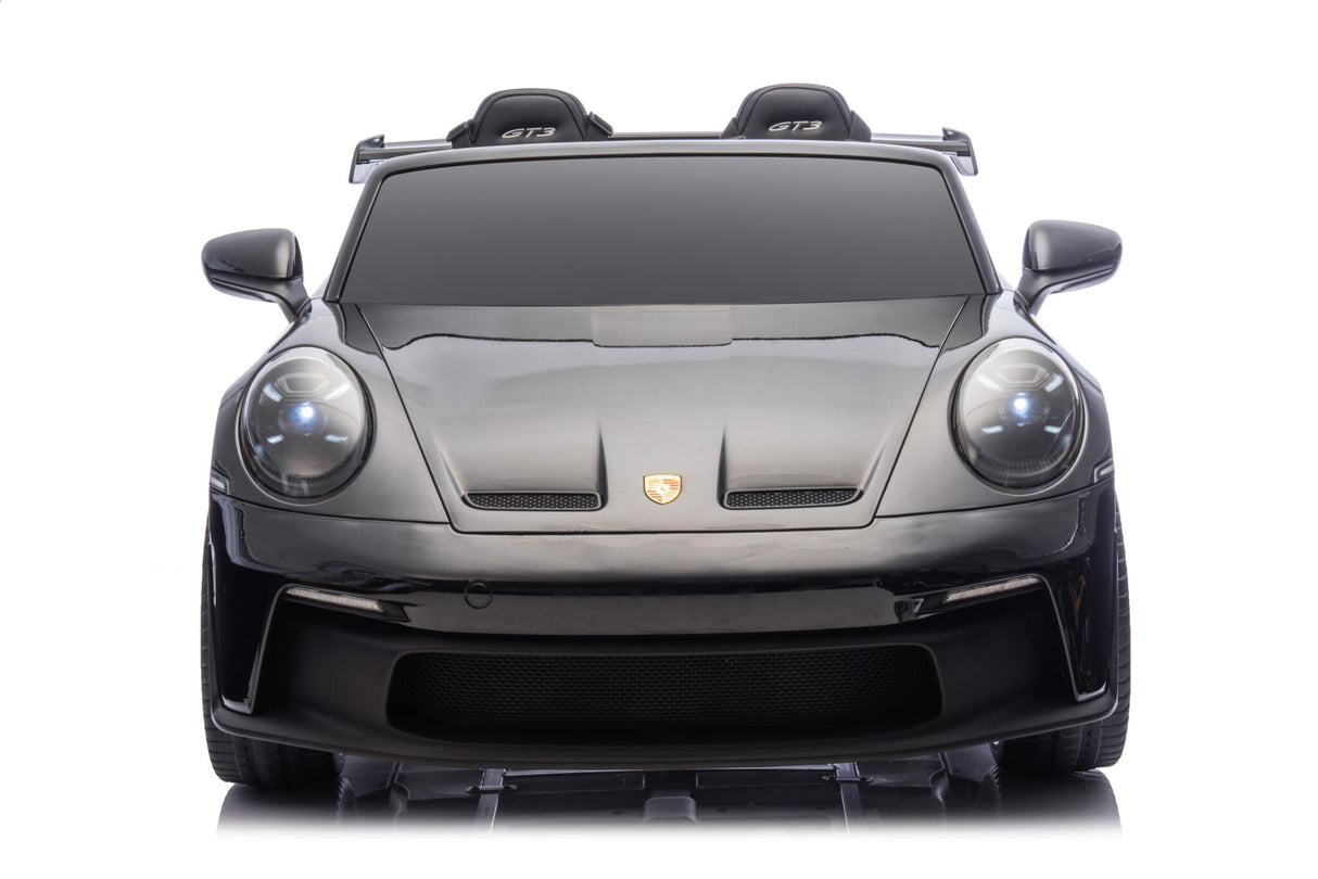 Porsche 911 24 volt GT3 ride on car metallic black with MP4