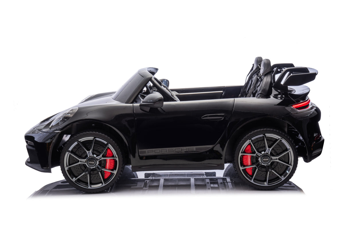 Porsche 911 24 volt GT3 ride on car metallic black with MP4