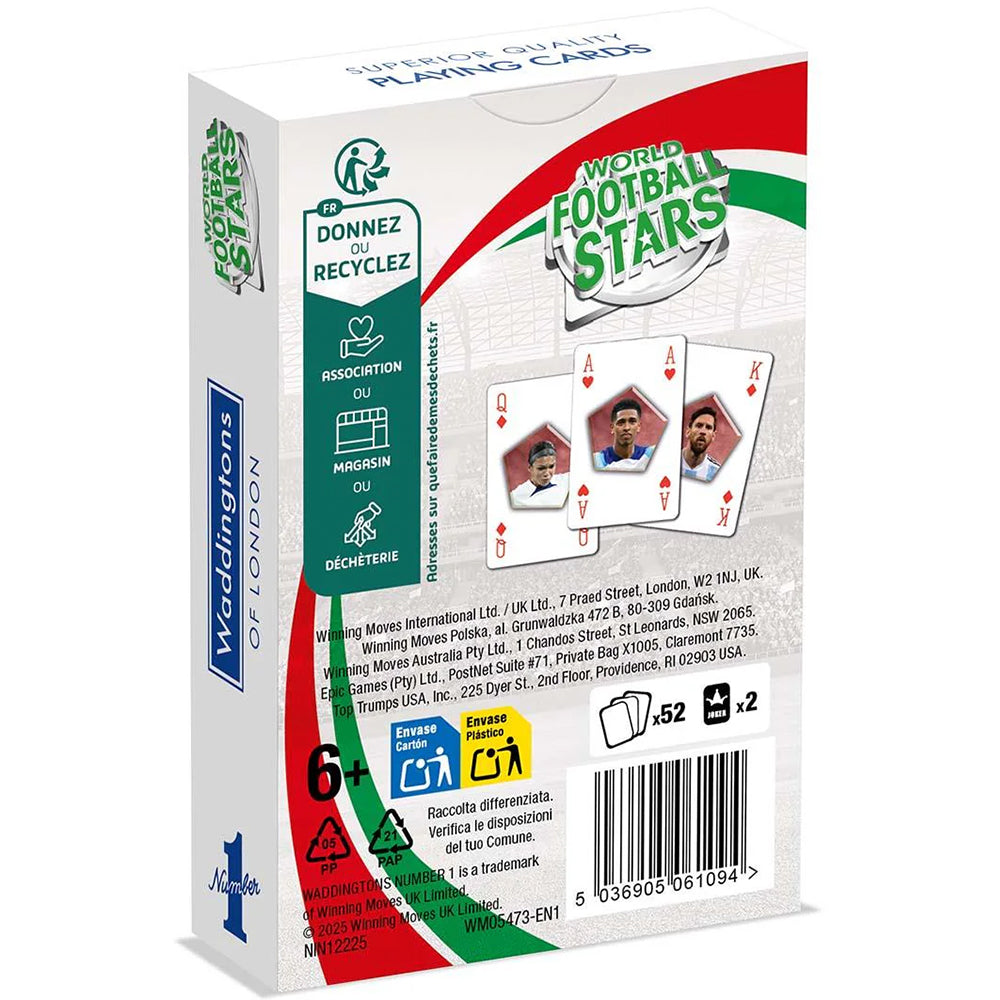 Winning Moves World Football Stars Waddingtons Number 1 Playing Cards