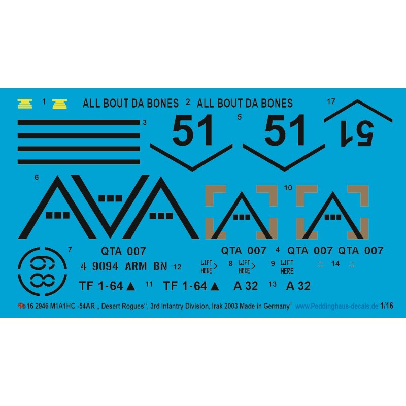 Abrams M1A!HC "Desert Rogues" 3rd Infantry Divison, Irak 2003