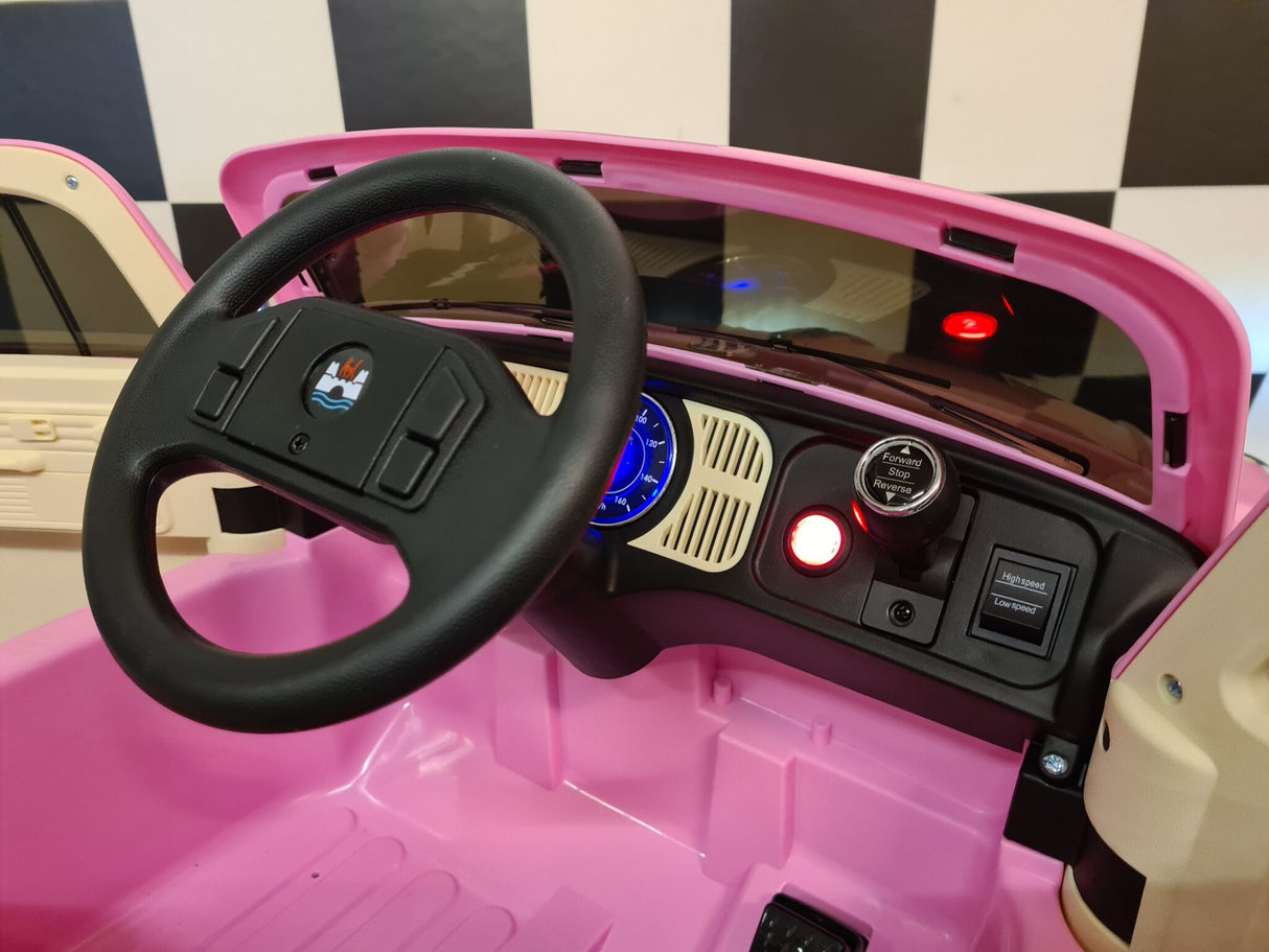 Children's car Volkswagen Kever 12 volt pink