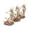 See No, Hear No, Speak No Three Wise Skeletons Figurines