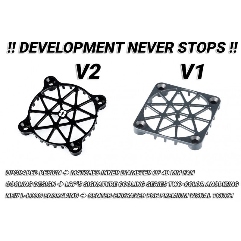 Aluminium safety mesh V2 for 40mm fan - black
