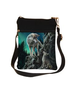 Nemesis Now Lisa Parker Guidance Wolf Pup Embossed Purse Turquoise 18.5cm