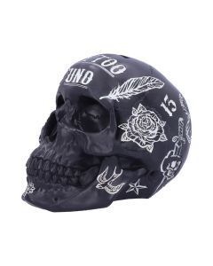 Aqua Blue Traditional, Tribal Tattoo Fund Skull