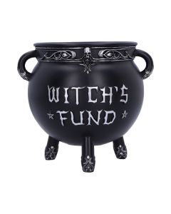 Small Black Witch's Brew Cauldron Pot Trinket Set of Four