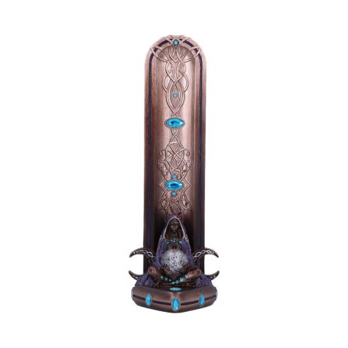 Triple Moon Goddess Bronze Incense Burner