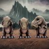 Three Wise See No, Hear No, Speak No, Tyrannosaurus Rex Dinosaur Figurines