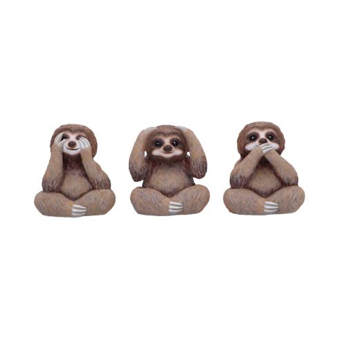Three Wise Sloths Figurines by Nemesis Now
