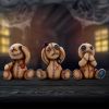 Three Wise Voodoo Doll Collectible Figurines 8cm