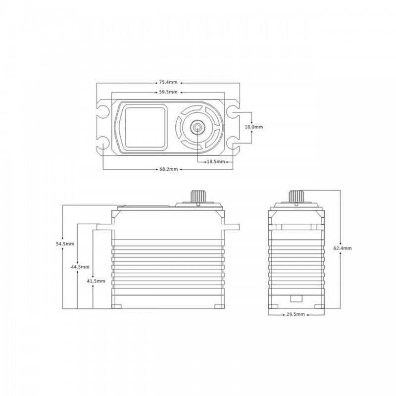 BH125W BL Servo HV 125.0kg/0.085sec @8,4V