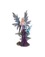 Talanoa Blue Fairy and White Wolf Companion Figurine