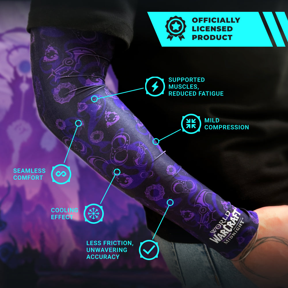 World of Warcraft Midnight – Gaming Arm Sleeve Limited Edition – Black&Purple, S