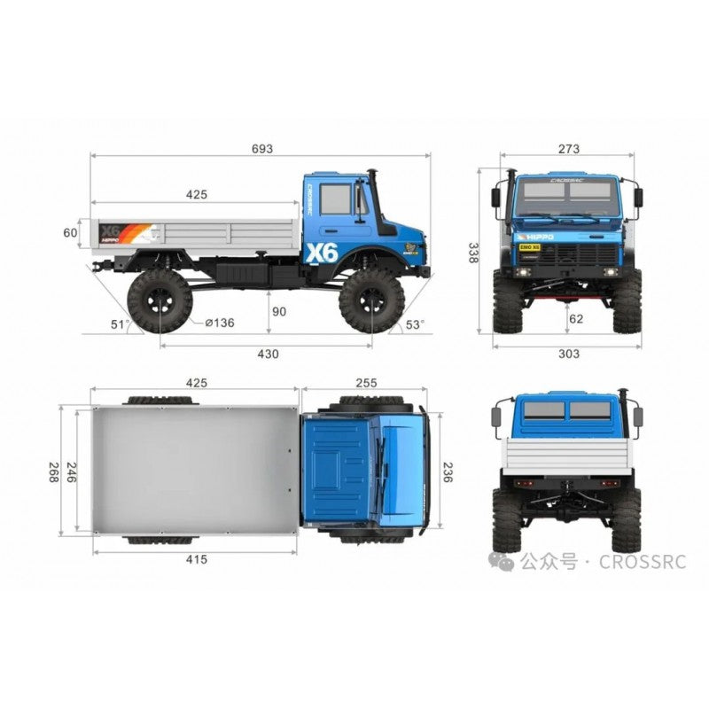 Crawling kit - EMO X6 1/8 ARTR kit (Blue)