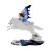 Free Spirit Figurine Fairy and White Winter Wolf Ornament