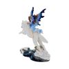 Free Spirit Figurine Fairy and White Winter Wolf Ornament