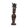 Triple Goddess Figurine Bronzed Wiccan Idol Ornament