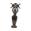 Triple Goddess Figurine Bronzed Wiccan Idol Ornament